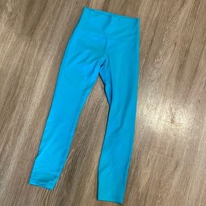 Like New! Size 4 Lululemon turquoise high-waisted leggings